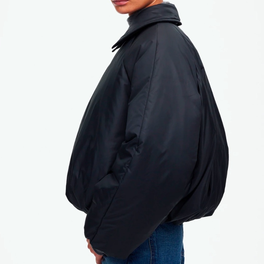 Madewell NWT Bomber Puffer Jacket Black - Picture 4 of 9